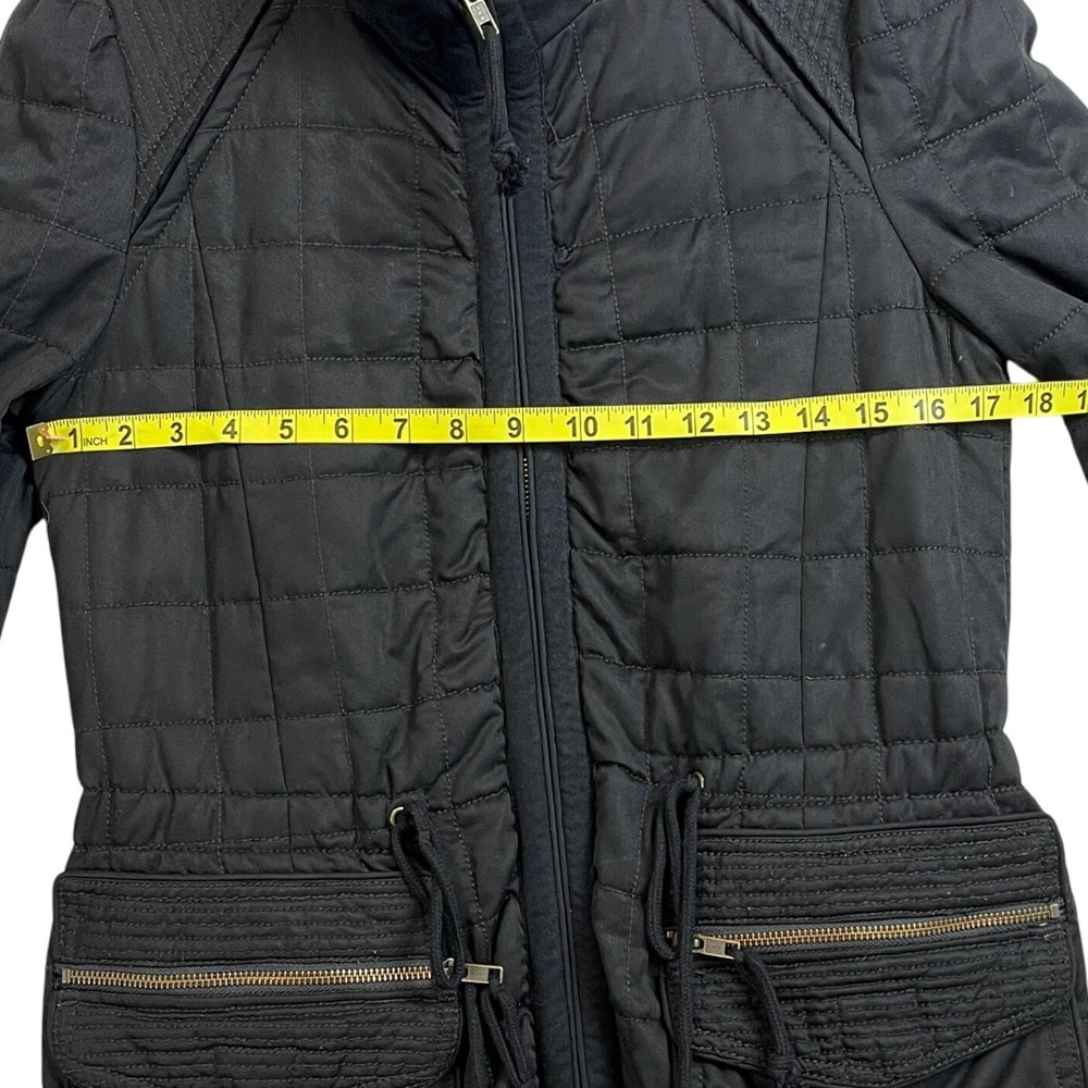Wilfred Black Quilted Drawstring Waist Jacket Womens Size 6 Six - Picture 8 of 9